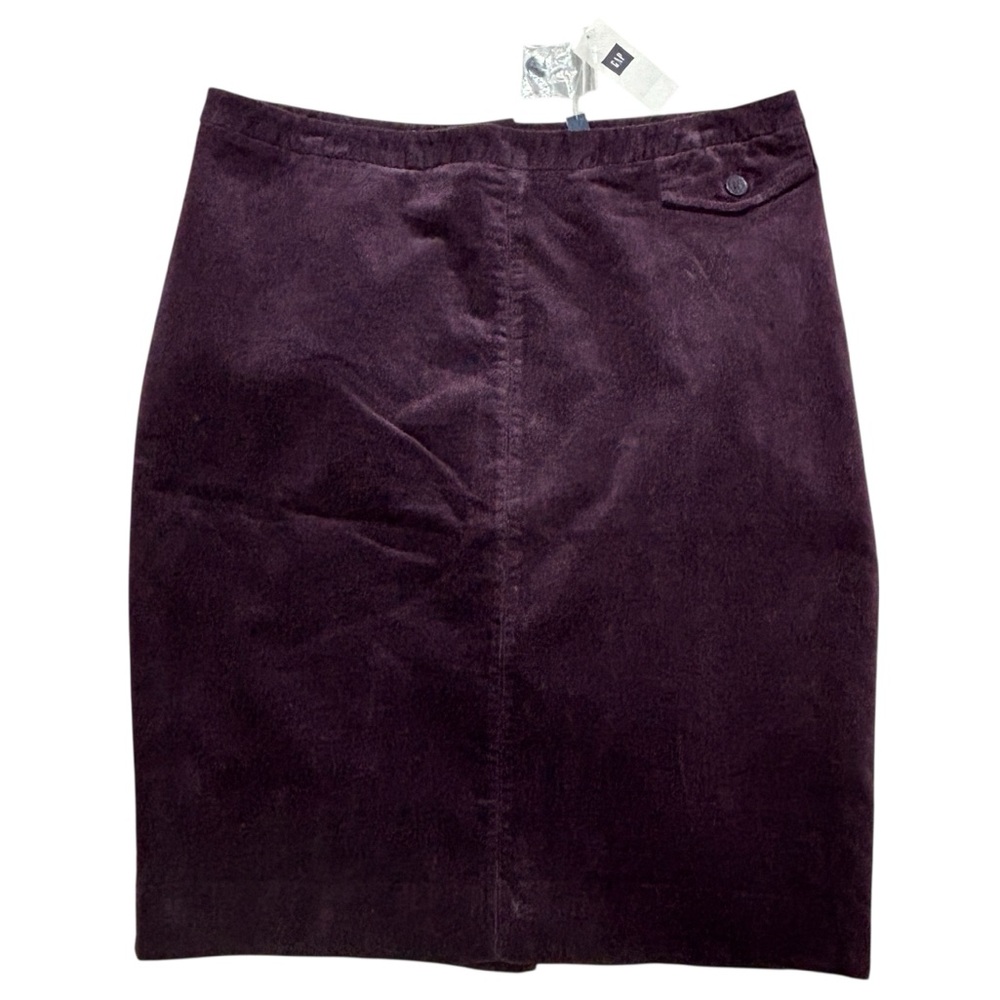 GAP Plum Velvet Lined‎ Pencil Skirt - size 10 NWT